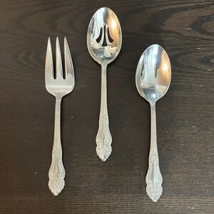 VTG Reed & Barton TIGER LILY 3-Pc Large Buffet Serving Hostess Set